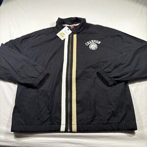 Champion Mens Gameday Full Zip Jacket Black Large New